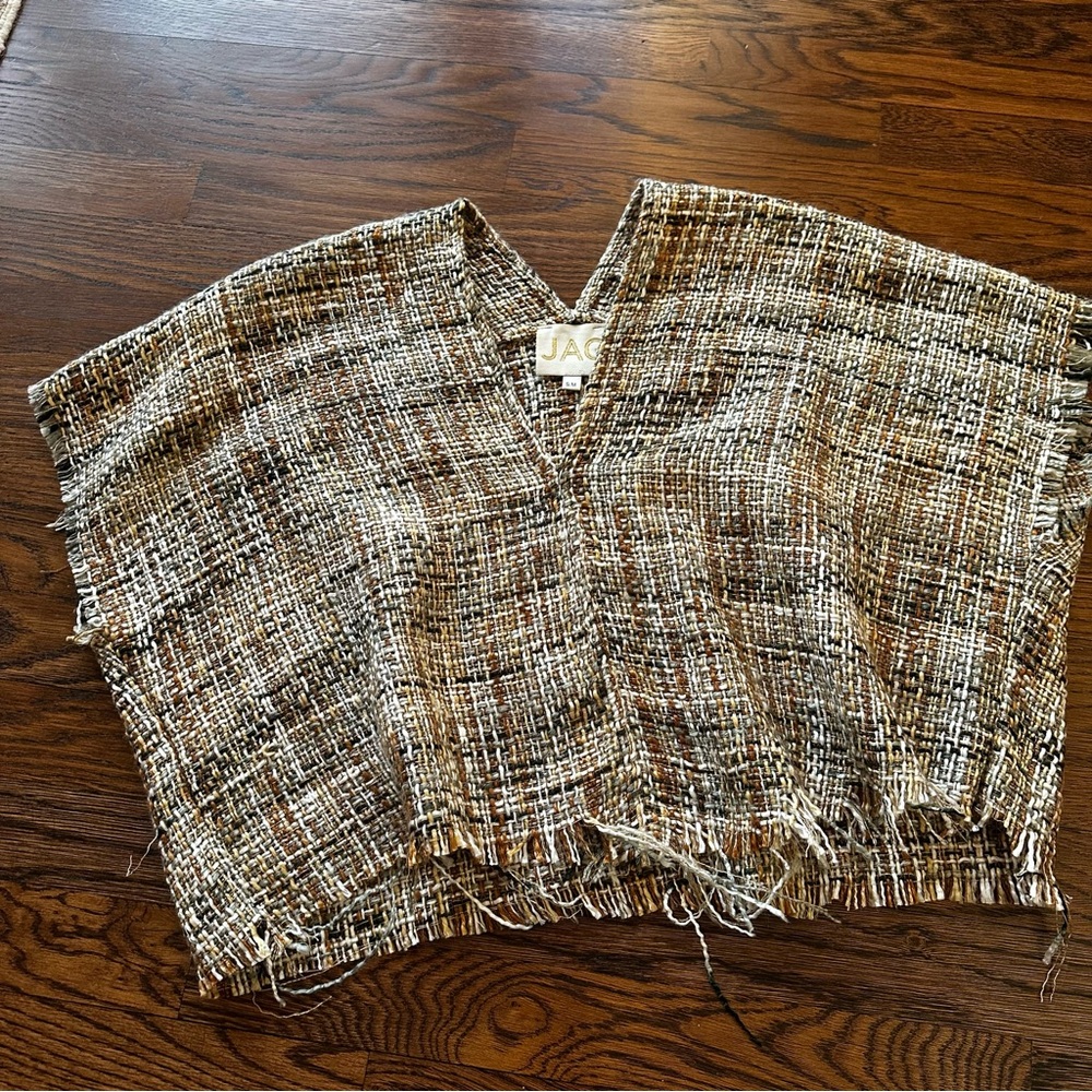 Jag Multicolor Tweed Poncho